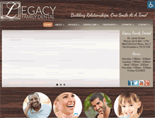 Tablet Screenshot of legacyfamilydental.net